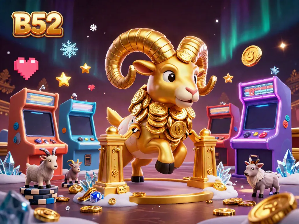 Engage in thrilling B52 casino adventures with vibrant cartoon characters and gaming elements in a dynamic scene.