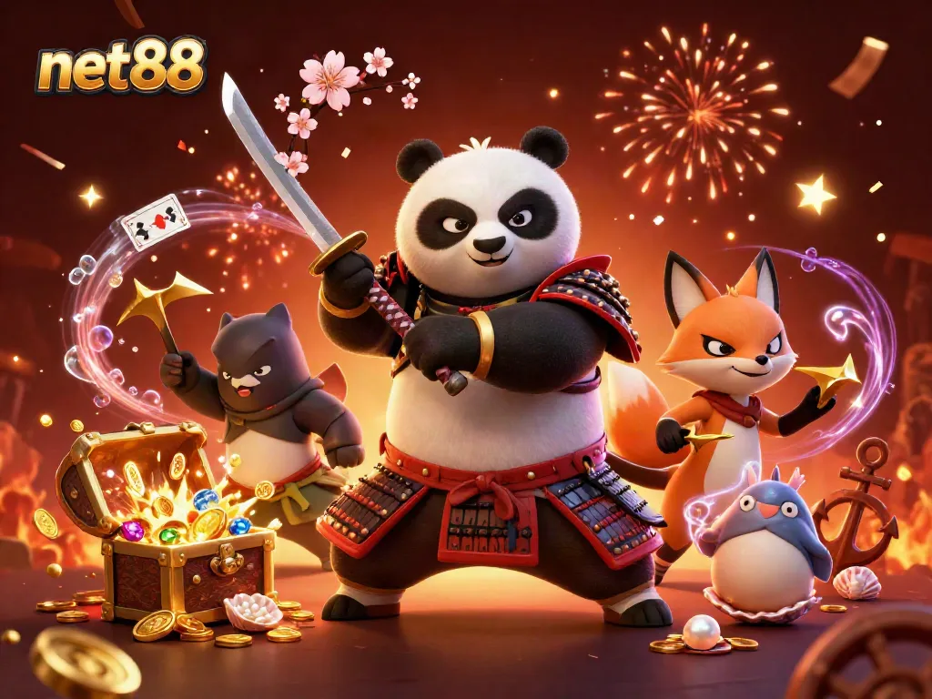 Engage in thrilling gameplay at net88 with dynamic casino scenes featuring mythical characters.